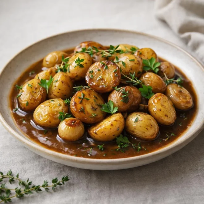 Pommes de terre à la sauce brune : recette maison facile