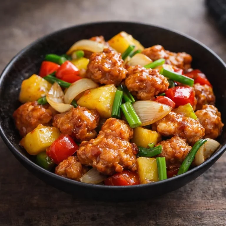 Porc aigre doux aux légumes et ananas