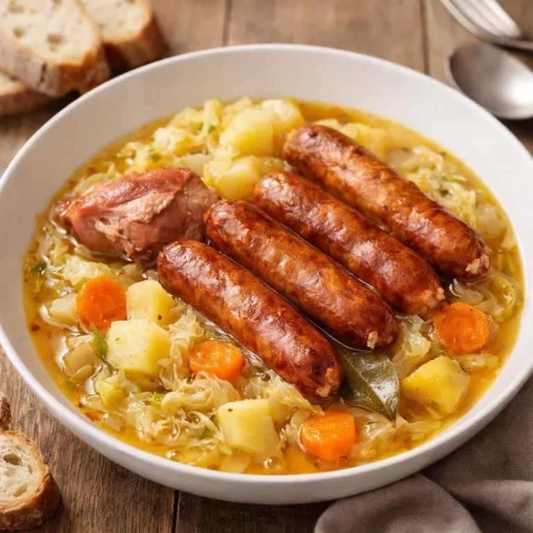 Recette potée lorraine au chou et saucisses fumées