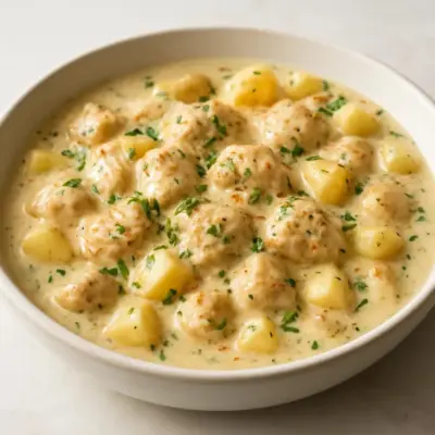 Poulet à la moutarde et au yaourt minceur, sauce onctueuse aux herbes