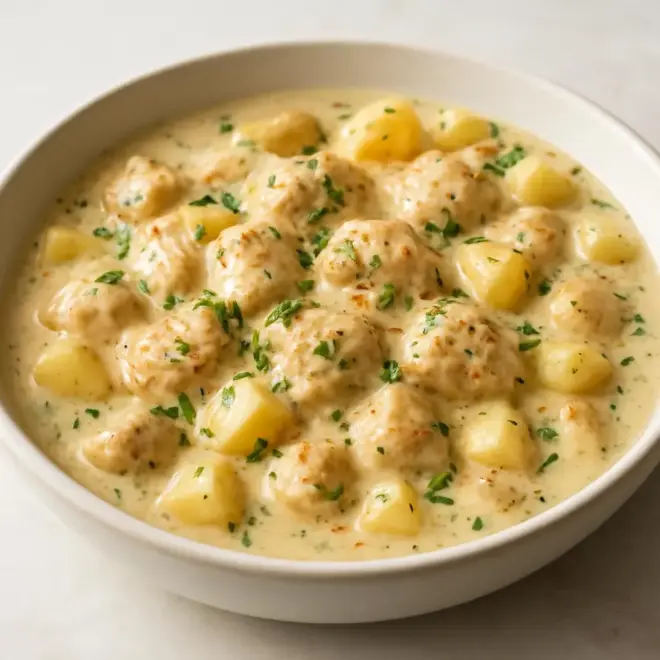 Poulet à la moutarde et au yaourt minceur, sauce onctueuse aux herbes