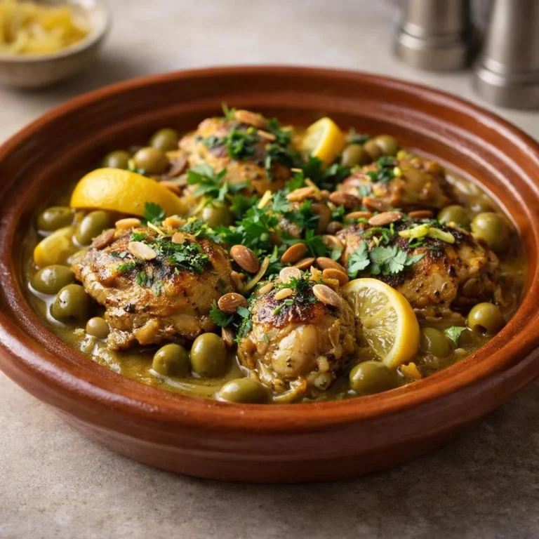 Recette poulet tajine citron olives — tendre & parfumé