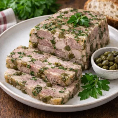 Pressé de porc aux câpres et persil frais