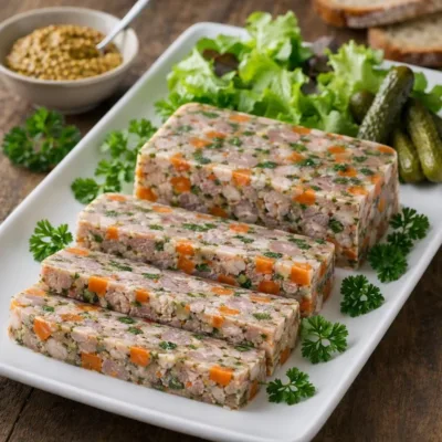 Pressé de porc aux carottes et au persil : terrine