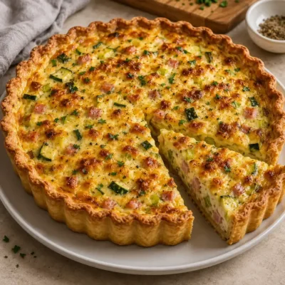 Quiche Courgettes, Lardons et Fromage Savoureuse