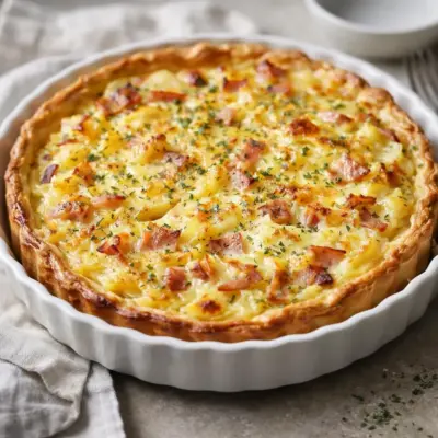 Quiche façon tartiflette : pommes de terre & reblochon