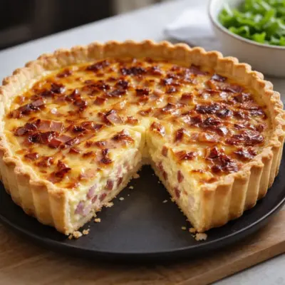 Recette quiche lorraine classique : pâte croustillante