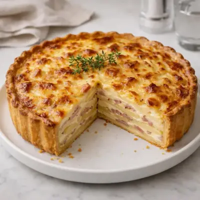 Quiche pommes de terre lardons : recette maison