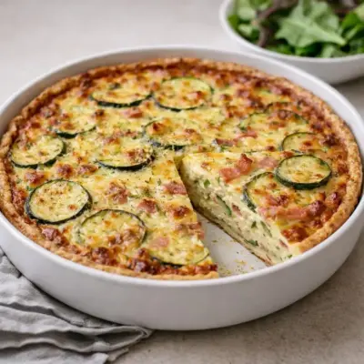 Recette quiche courgettes jambon gruyère – rapide