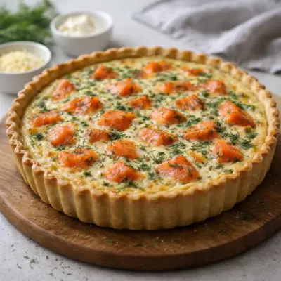 Quiche au saumon et à l’aneth : recette maison