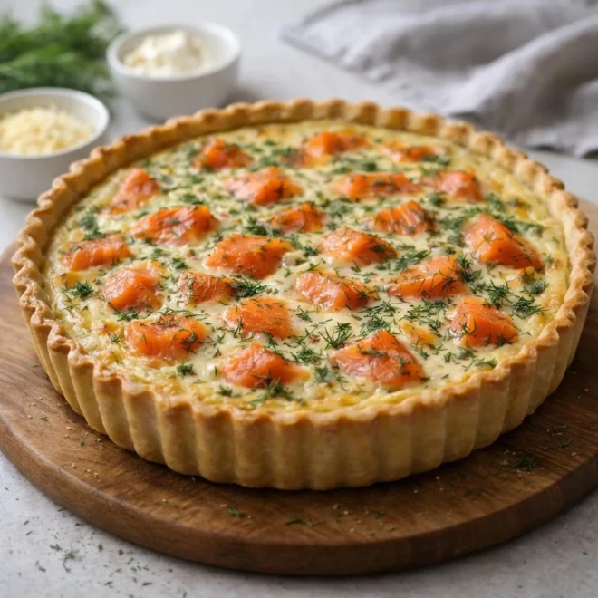 Quiche au saumon et à l’aneth : recette maison