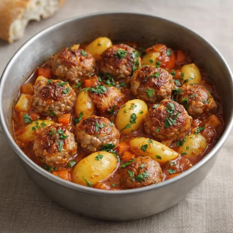 Ragoût de boulettes aux pommes de terre : recette