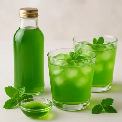 Recette de sirop de menthe maison (menthe fraîche, sucre et citron)