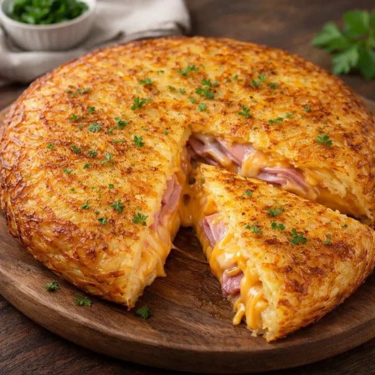 Recette rösti géant au cheddar et jambon
