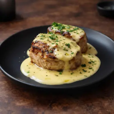 Recette rôti de porc sauce camembert fondant