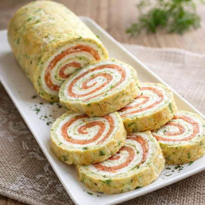 Roulé aux courgettes et truite fumée : facile