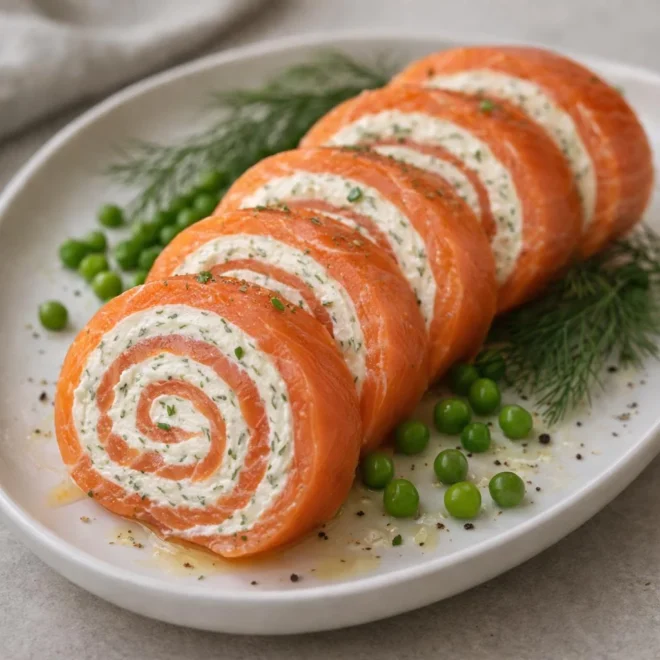 Roulé de saumon au fromage frais citron-aneth (type gravlax crémeux)