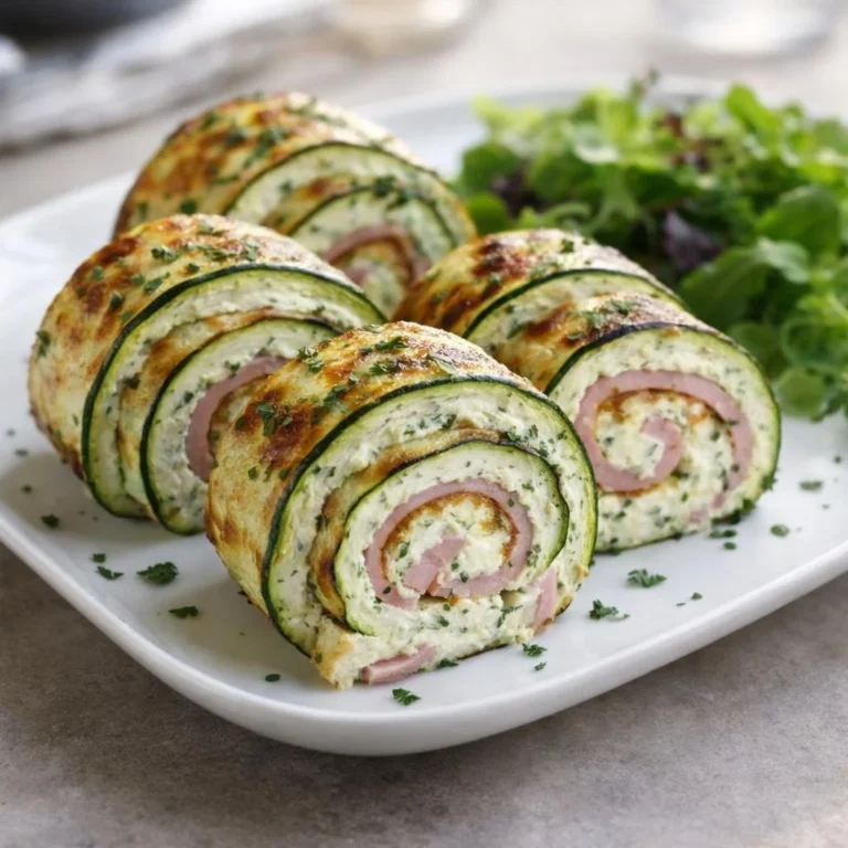 Roulés de courgettes au jambon au four : moelleux