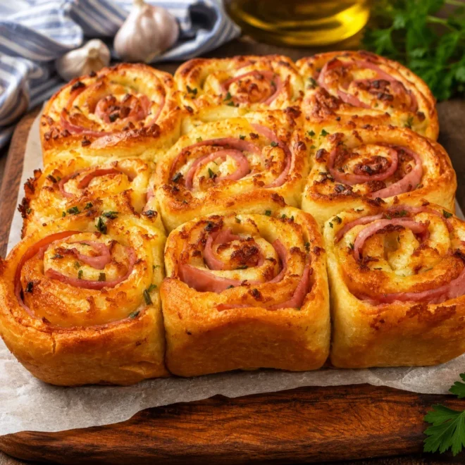Roulés feuilletés jambon-comté croustillants