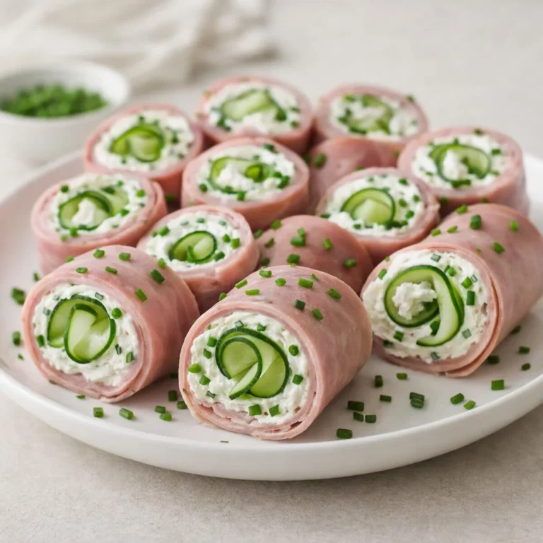 Roulés de jambon au fromage frais & concombre