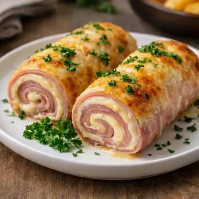 Recette roulés de jambon au fromage fondant au four