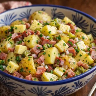Salade alsacienne jambon fromage pommes de terre