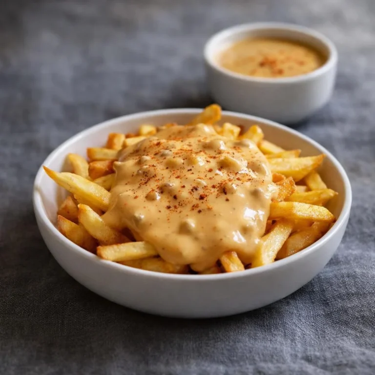 Sauce au fromage cheddar pour frites maison