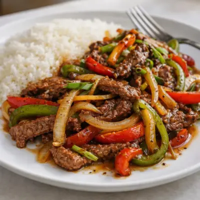 Sauté de bœuf aux poivrons : tendre et bien nappé