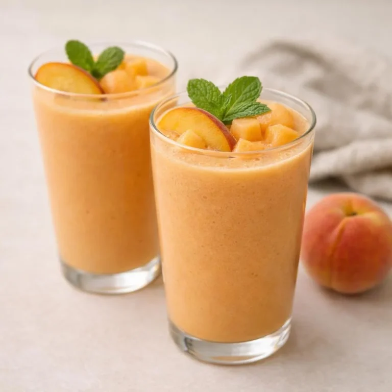 Recette smoothie pêche melon crémeux et frais