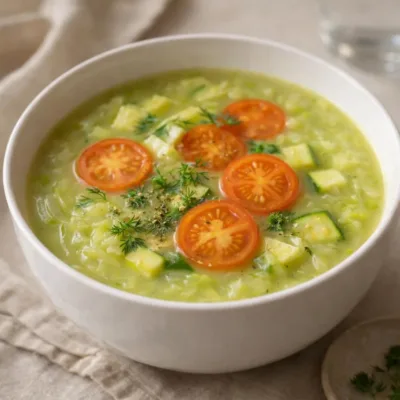 Recette soupe poireaux courgettes tomates cerises