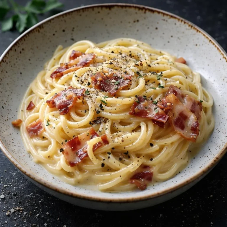 Spaghettis carbonara sans crème, recette italienne