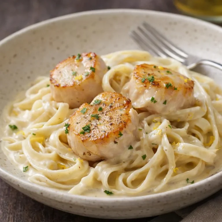Tagliatelles aux noix de Saint-Jacques crème au citron