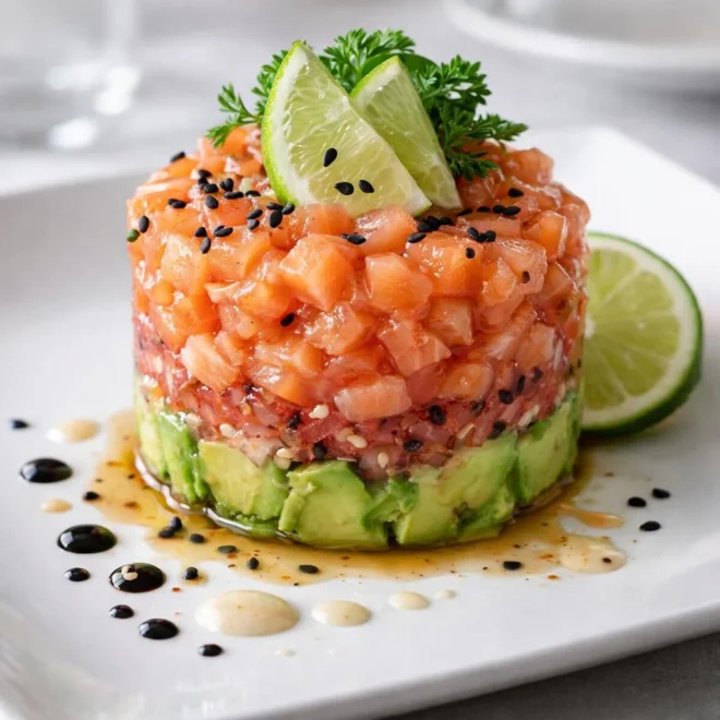 Tartare de saumon avocat façon restaurant : recette fraîche
