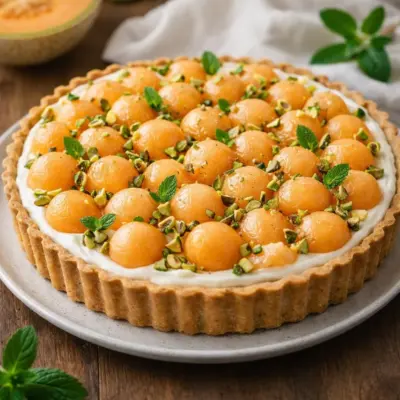 Recette tarte au melon et mascarpone (frais & facile)