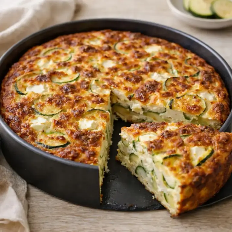 Tarte salée sans pâte aux courgettes, chèvre et œufs