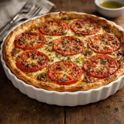Tarte tomate comté moutarde : recette express (35 min)