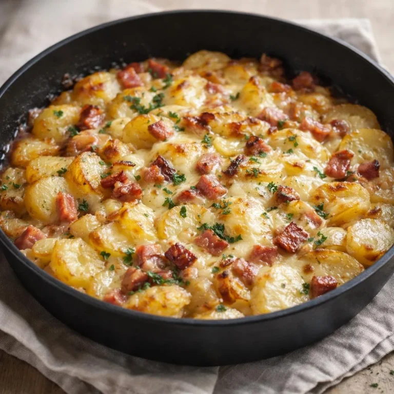 Tartiflette à la poêle reblochon lardons : recette gourmande