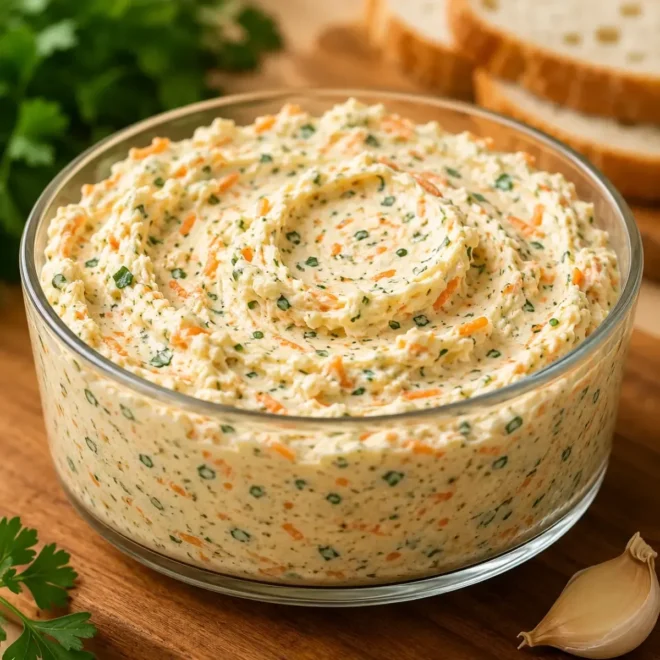 Tartinade au Fromage Frais, Carottes et Herbes
