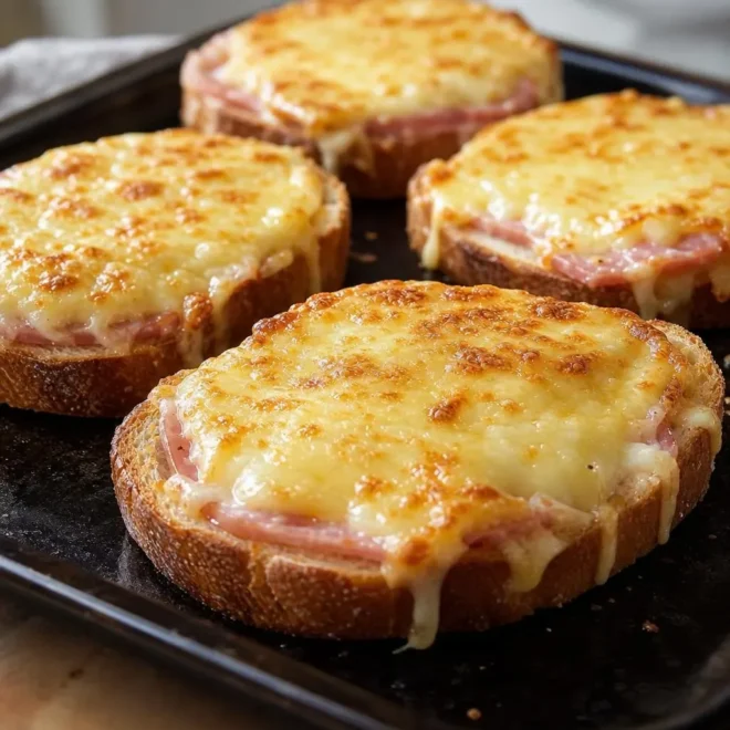 Tartines Gratinées au Jambon et Fromage