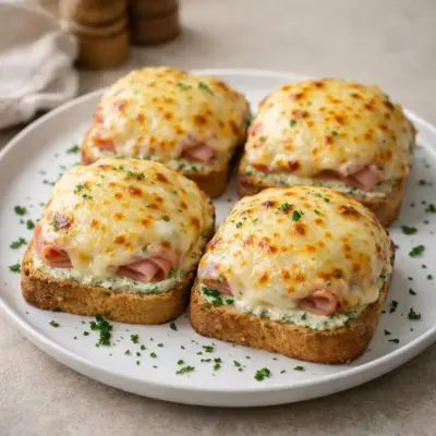 Tartines jambon mozzarella gratinées : recette rapide