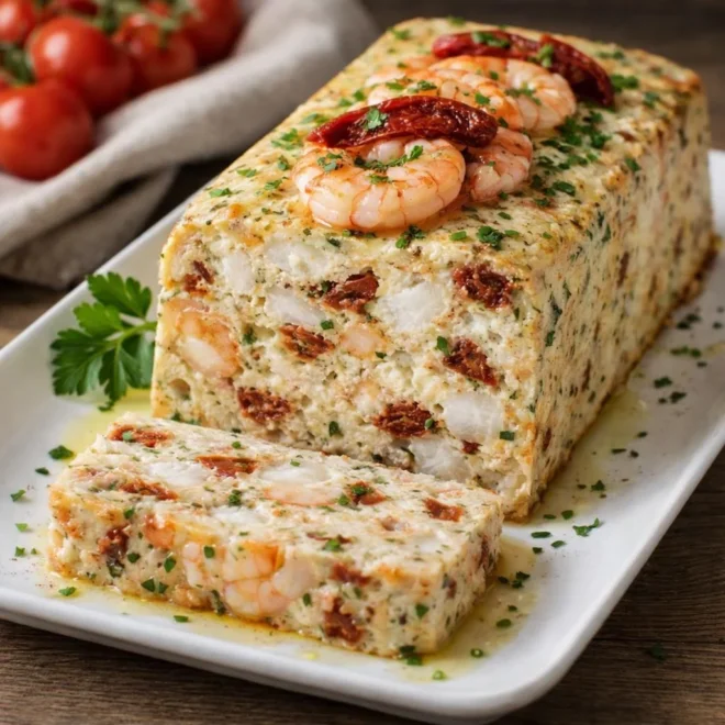 Terrine de colin aux crevettes et tomates séchées