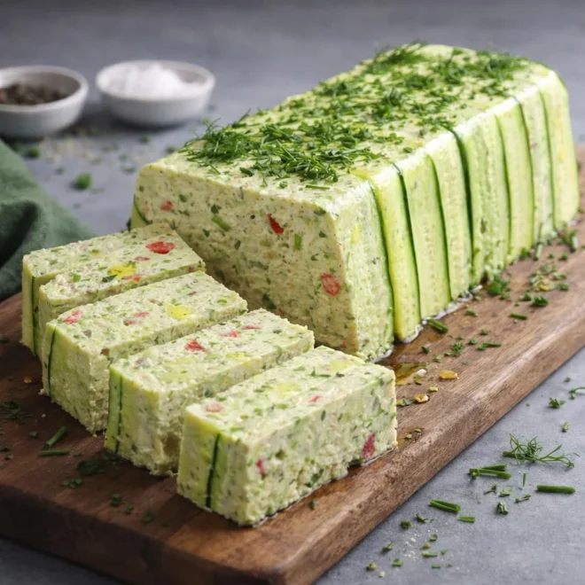 Terrine de courgette au fromage frais (frais, moelleuse et légère)