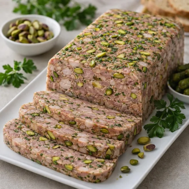 Terrine de campagne froide aux pistaches