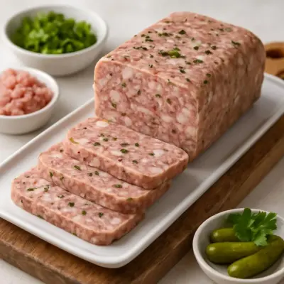 Terrine de porc maison aux herbes et poivre