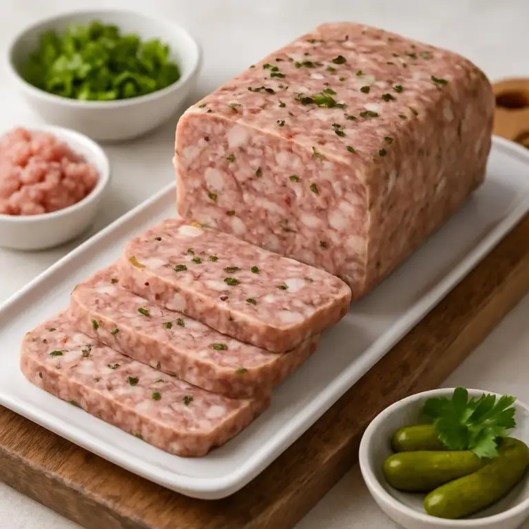 Terrine de porc maison aux herbes et poivre