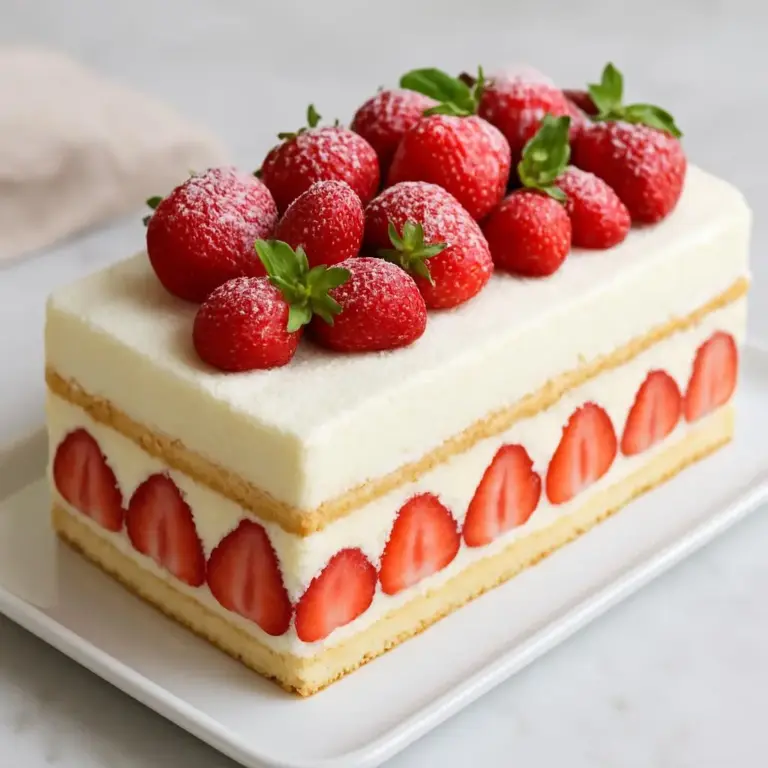Terrine Fraises & Mascarpone sans cuisson aux boudoirs