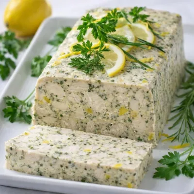 Terrine froide de poulet aux herbes et citron : la recette