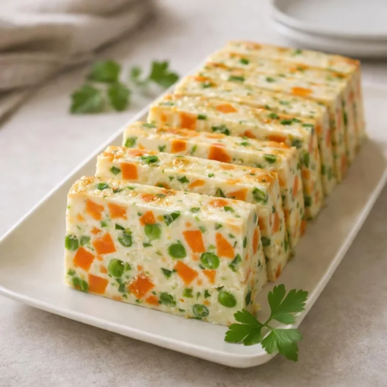 Quiche sans pâte carottes pois fromage en terrine