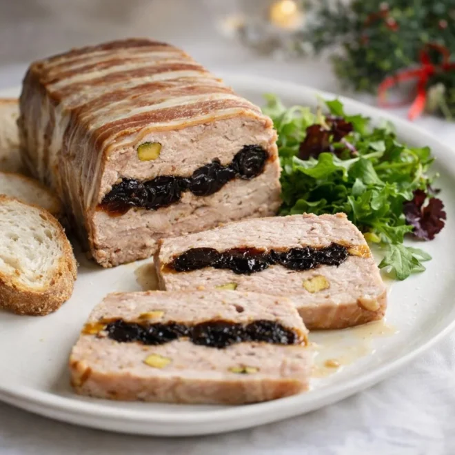 Terrine de jarret aux pruneaux et armagnac