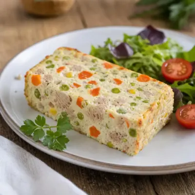 Terrine de thon aux macédoine de légumes, aux œufs et fromage frais